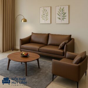 Bộ Ghế Sofa Da Hiện Đại M233