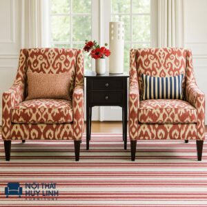 Ghế Sofa Armchair Họa Tiết Ikat M25