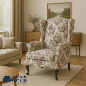 Ghế Sofa Armchair Bọc Vải Hoa M23