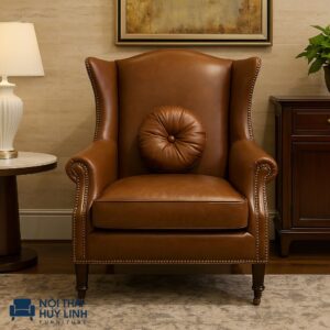 Ghế Sofa Đơn Bọc Da Cổ Điển M600