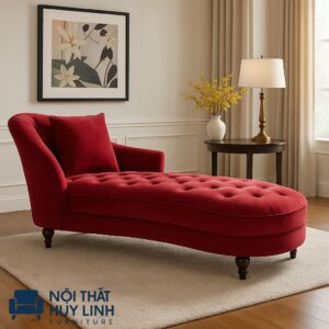 Ghế Sofa Relax Màu Đỏ Vải Nhung RL44