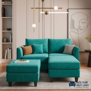Sofa Văng Nhỏ Gọn Kèm Đôn M855