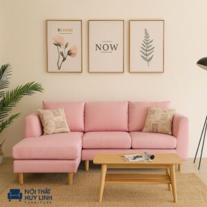 Sofa Nhỏ Gọn Màu Hồng Pastel M862