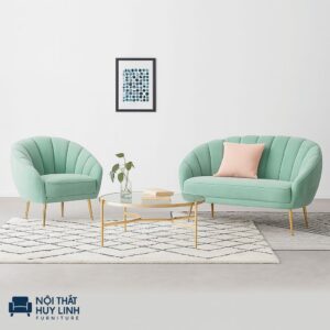 Sofa Nhỏ Gọn Màu Xanh Pastel M848