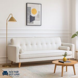 Sofa Văng Nhỏ Gọn Màu Trắng Kem M861