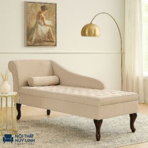 Sofa Chaise Lounge Màu Xám Trắng M840
