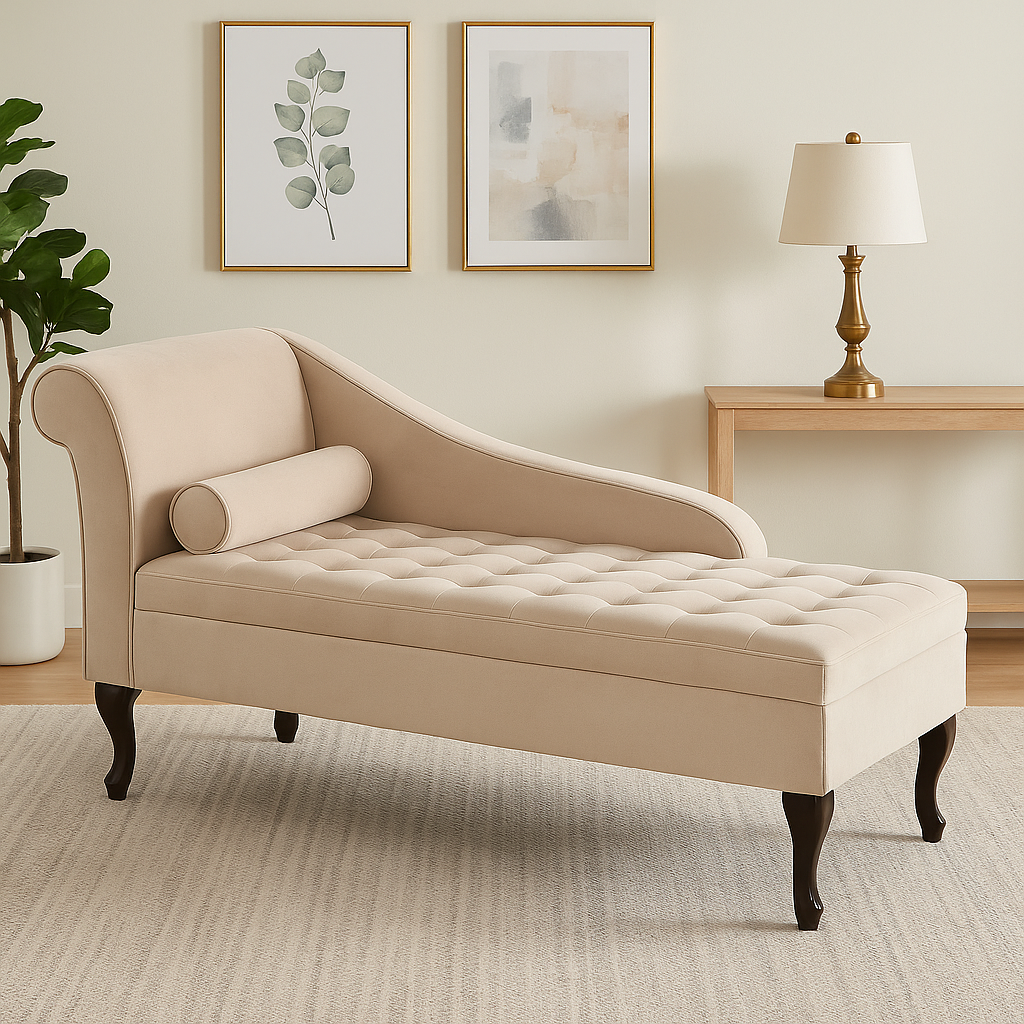 Sofa Chaise Lounge Màu Xám Trắng M840