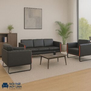 Sofa Văn Phòng Chân Kim Loại M873