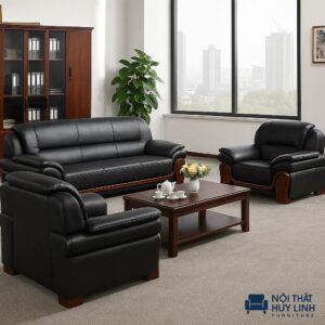 Ghế Sofa Văn Phòng Viền Gỗ M867