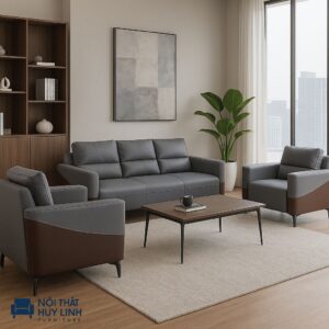 Ghế Sofa Văn Phòng Bọc Da Công Nghiệp M879