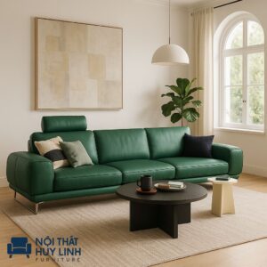 Sofa Văng Bọc Da Màu Xanh SFV02