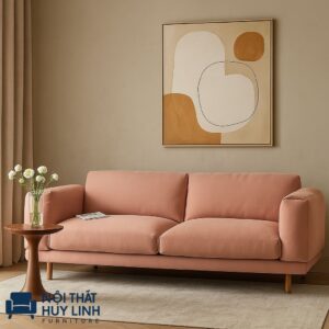 Ghế Sofa Văng Bọc Vải Màu Hồng M890