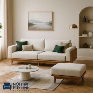 Ghế Sofa Chung Cư Viền Gỗ M891