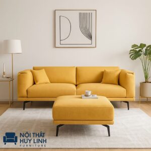 Sofa Văng Dài Bọc Vải Màu Vàng M888