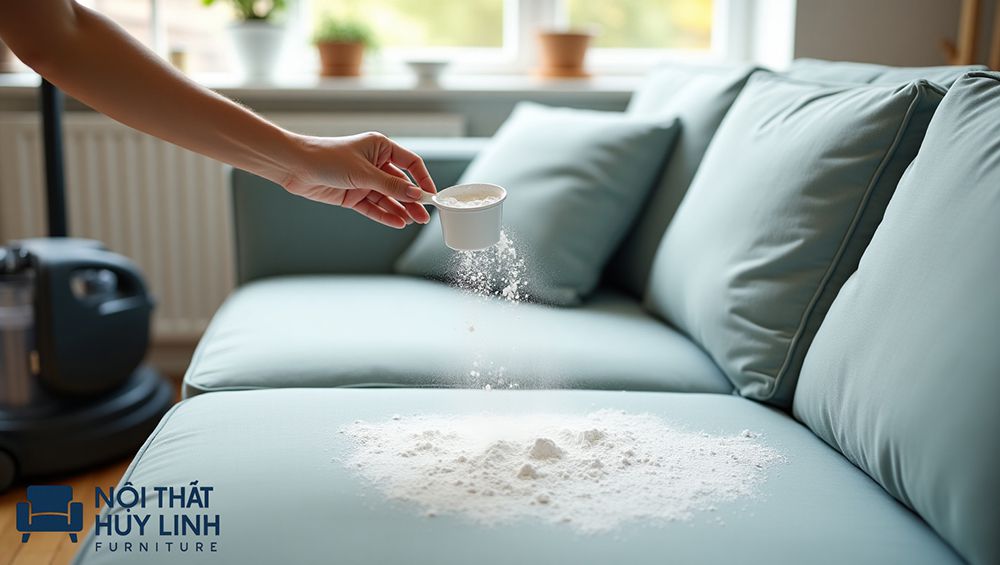 Khử mùi hôi cho sofa hiệu quả bằng baking Soda