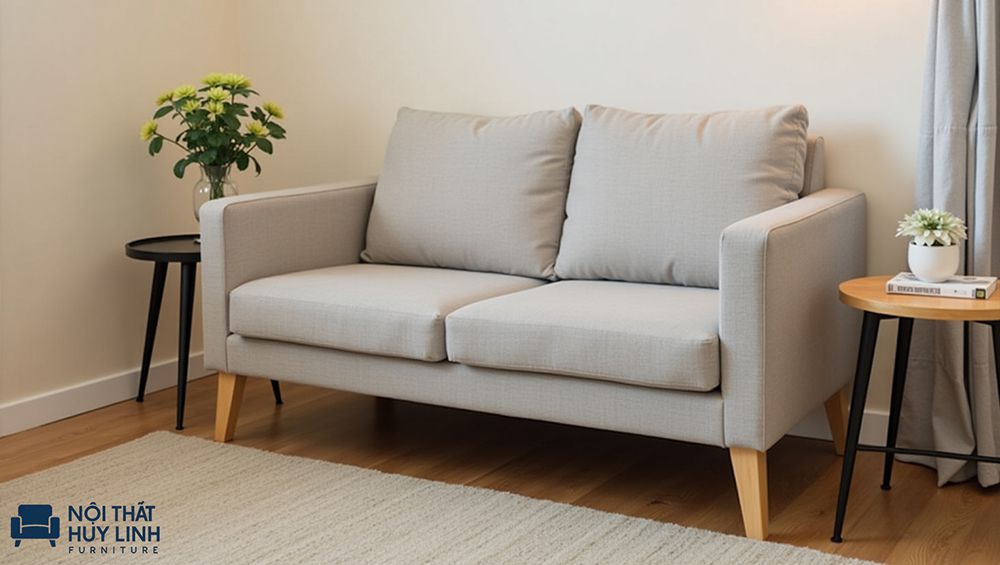 Ghế sofa văng mini cho nhà trọ, phòng trọ thiết kế đơn giản