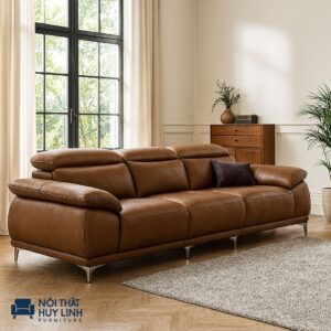 Ghế Sofa Bọc Da Màu Nâu M824
