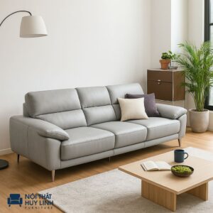 Sofa Văng Da Xám Lông Chuột M825