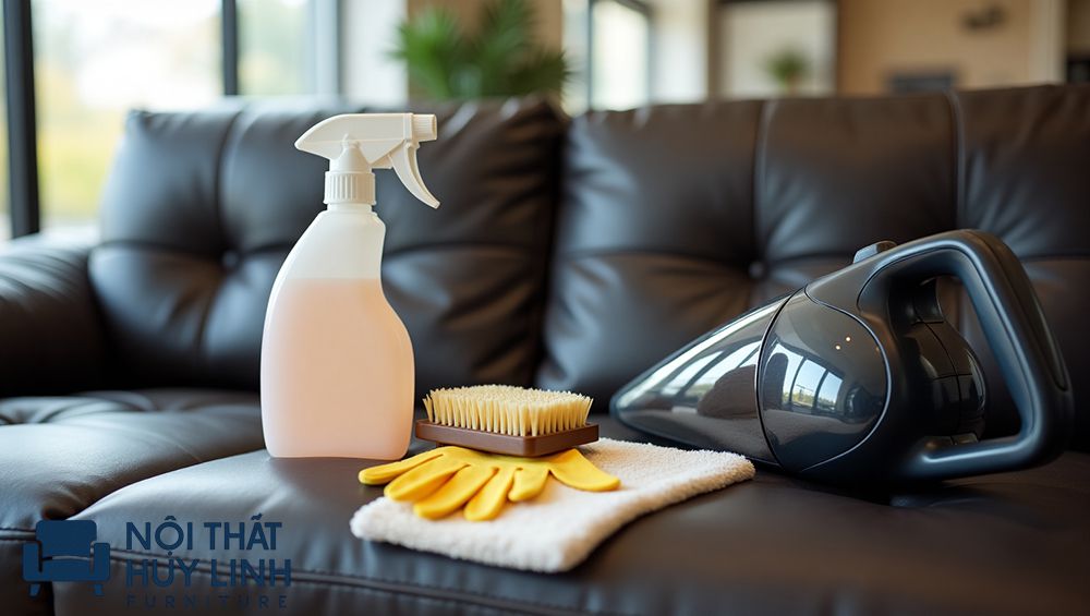Chọn loại dung dịch làm sạch sofa phù hợp