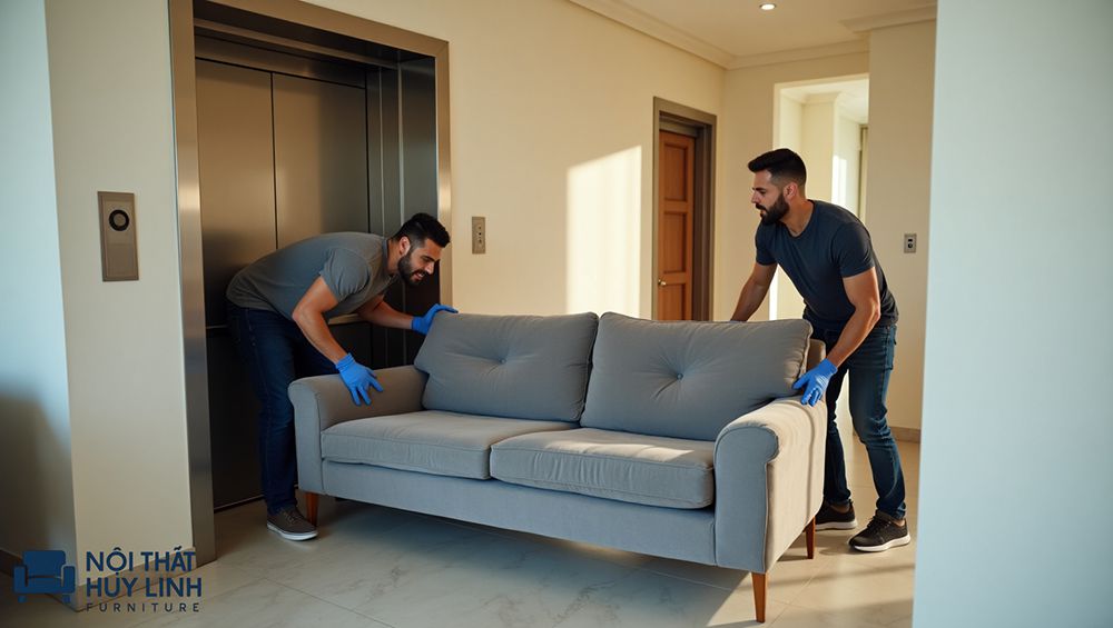 Không đo đạc thông số từ trước khiến sofa quá to so với thang máy