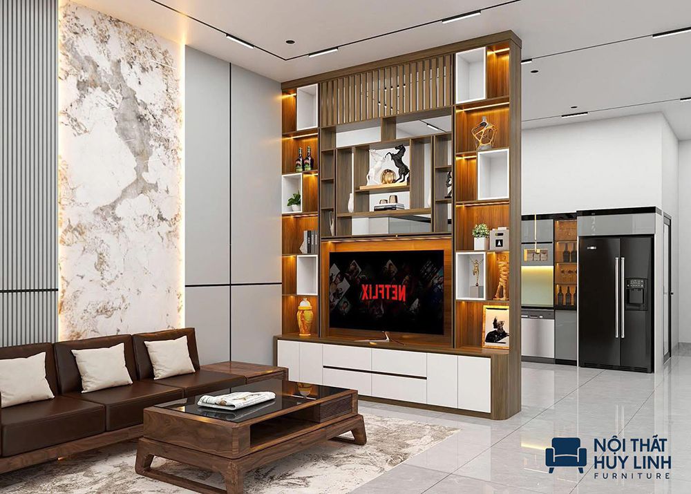 cách bố trí sofa trong phòng khách nhà ống