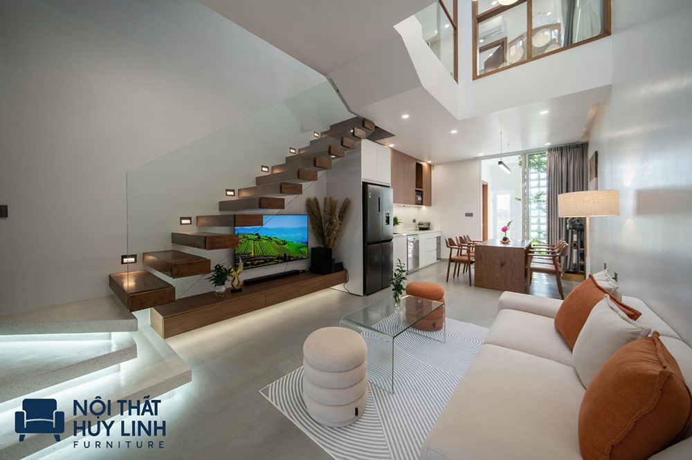 Hướng dẫn cách kê sofa phòng khách nhà ống dạng dài và hẹp ngang