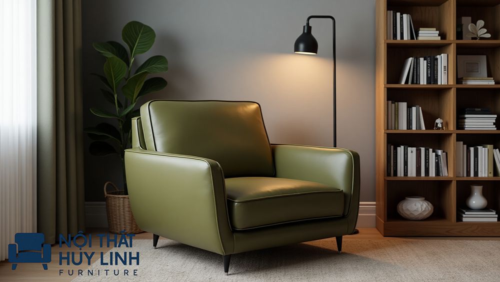 Chất da trơn vân nhỏ của dòng da microfiber màu rêu tinh tế