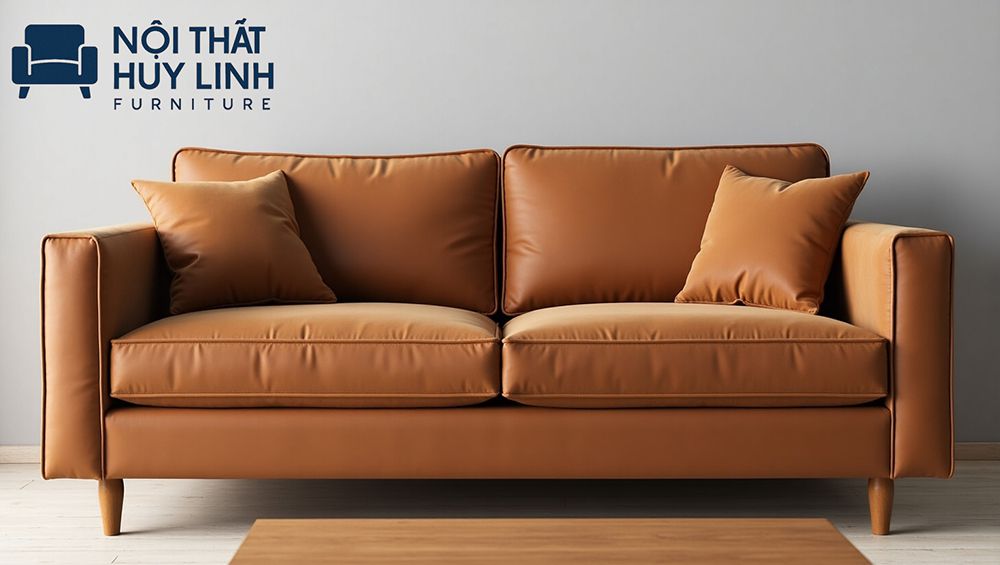 Sofa văng đơn giản kích thước 1m8-2m2 sử dụng da siêu vi microfiber