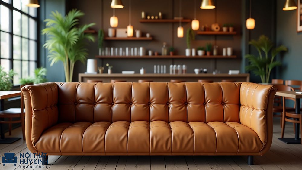ghế sofa bọc da simili đẹp mắt chất lượng