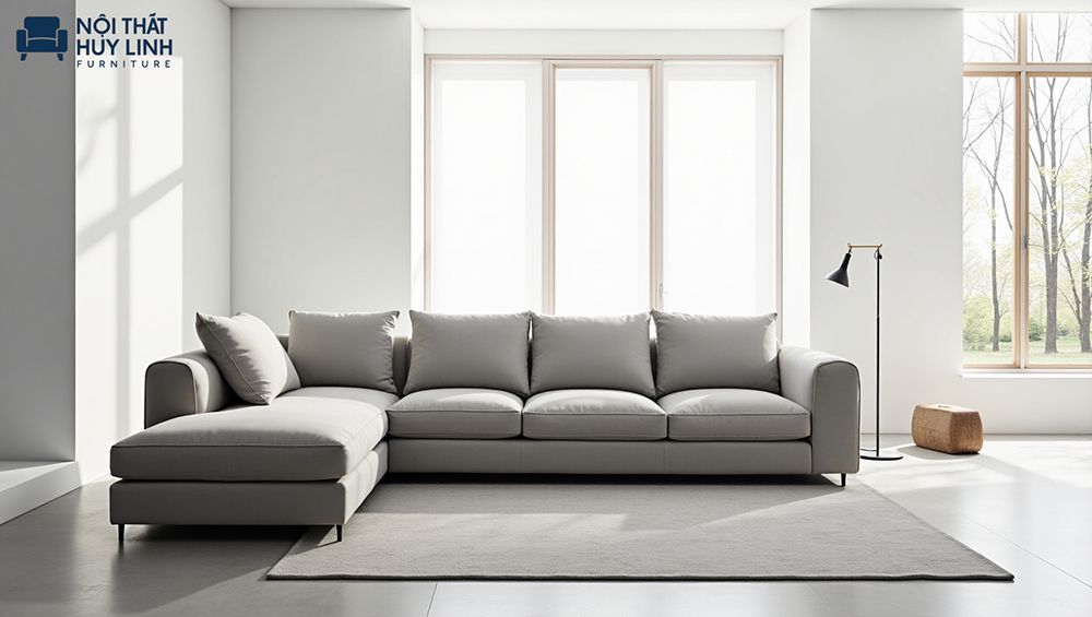 Kiểu ghế có chiếu nghỉ bên tay trái được gọi là sofa góc trái. Tương tự với các mẫu có chiếu nghỉ bên tay phải