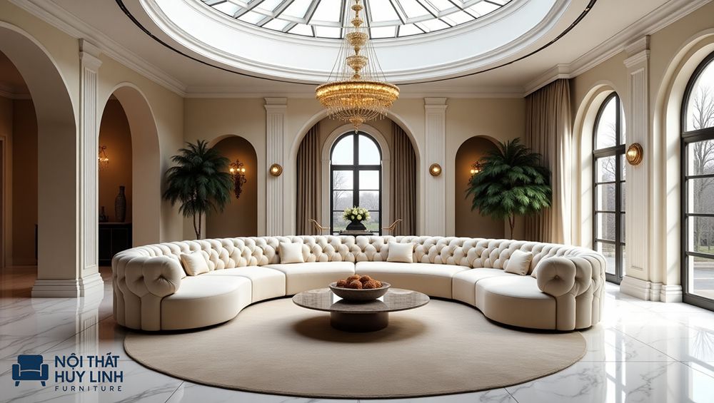 Khi lựa chọn sofa góc tròn thường phải đặt theo yêu cầu và có mức giá cao hơn so với các mẫu sofa thông thường.
