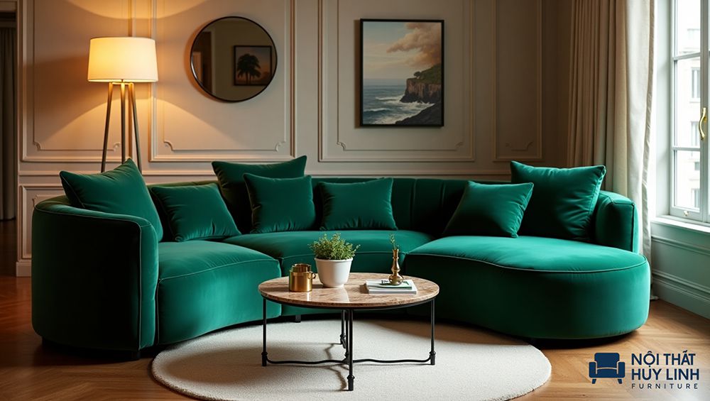 Lựa chọn các mẫu ghế sofa kiểu dáng góc tròn đặt tại các xưởng sản xuất sofa là hợp lý
