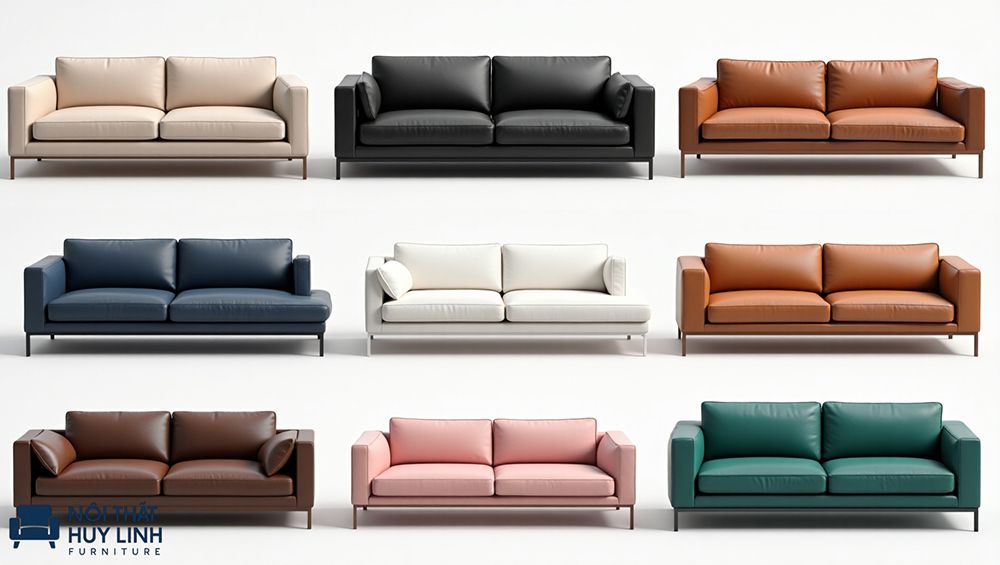 Màu sắc đa dạng của các dòng da simili bọc ghế sofa