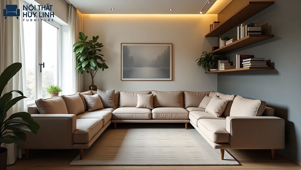 Ghế sofa góc kích thước quá to so với diện tích phòng