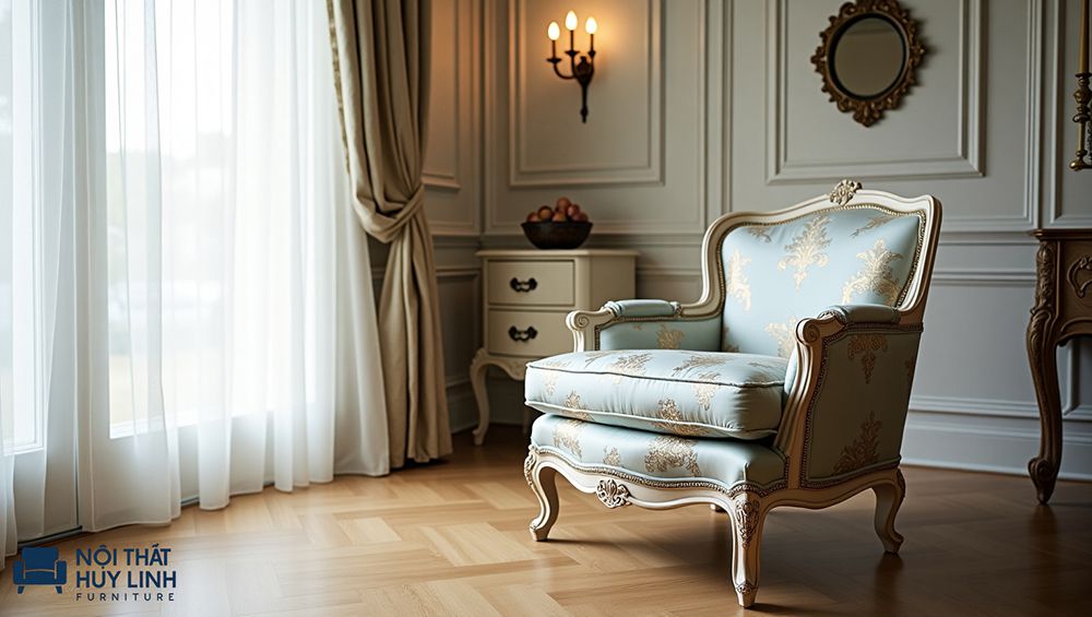 Sofa bành được thiết kế đẹp mắt kèm chất liệu vải nỉ đẹp mắt thanh thoát